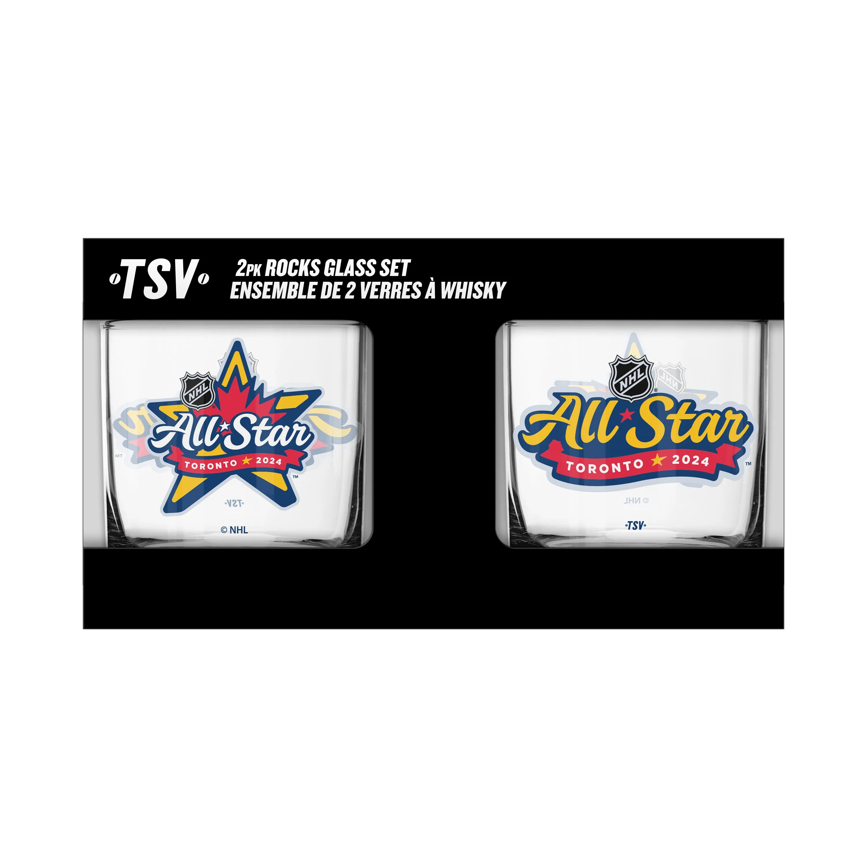 2024 Toronto NHL All Star Game Logo 10oz Set of 2 Rock Glasses