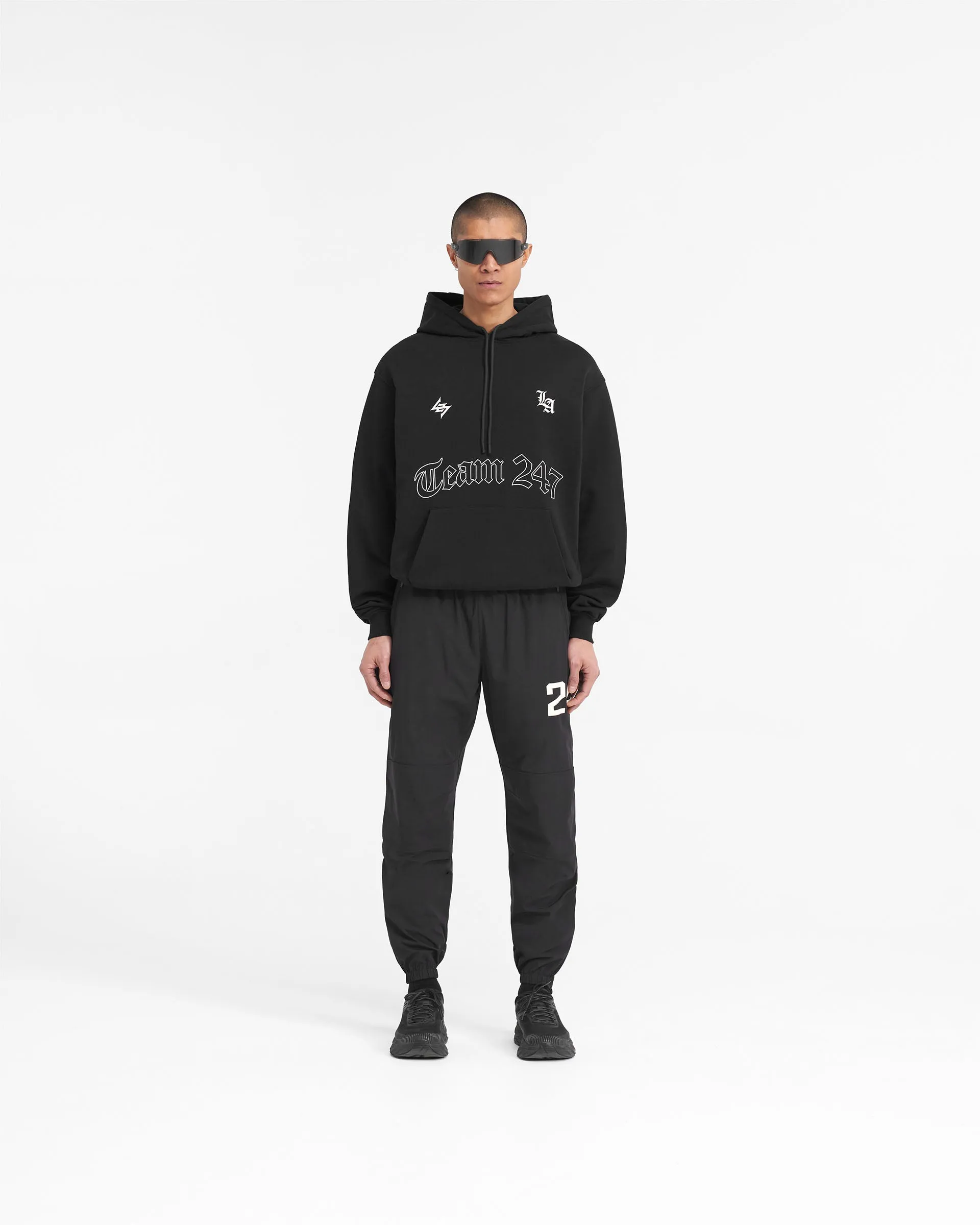 247 LA Marathon Oversized Hoodie - Black