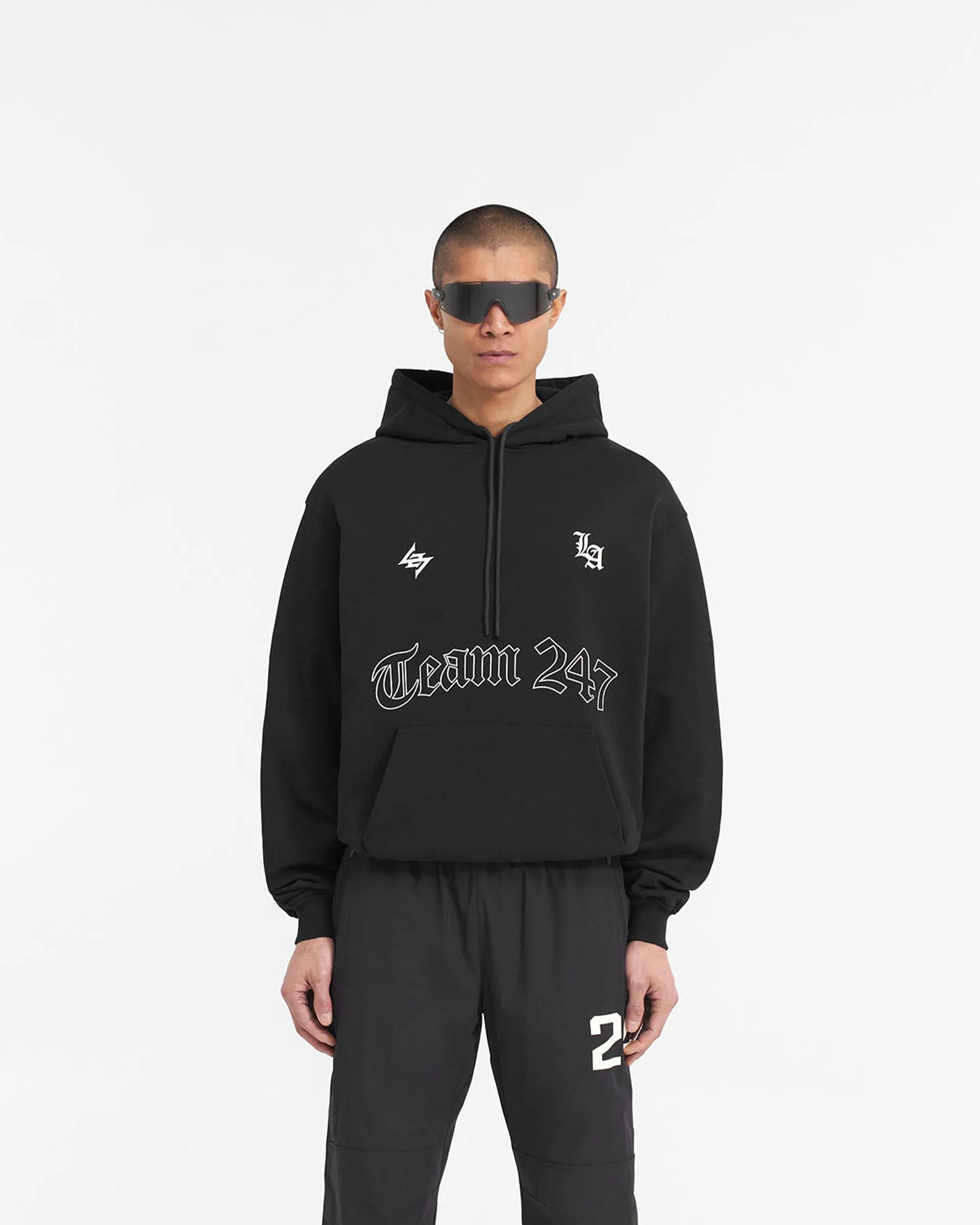 247 LA Marathon Oversized Hoodie - Black