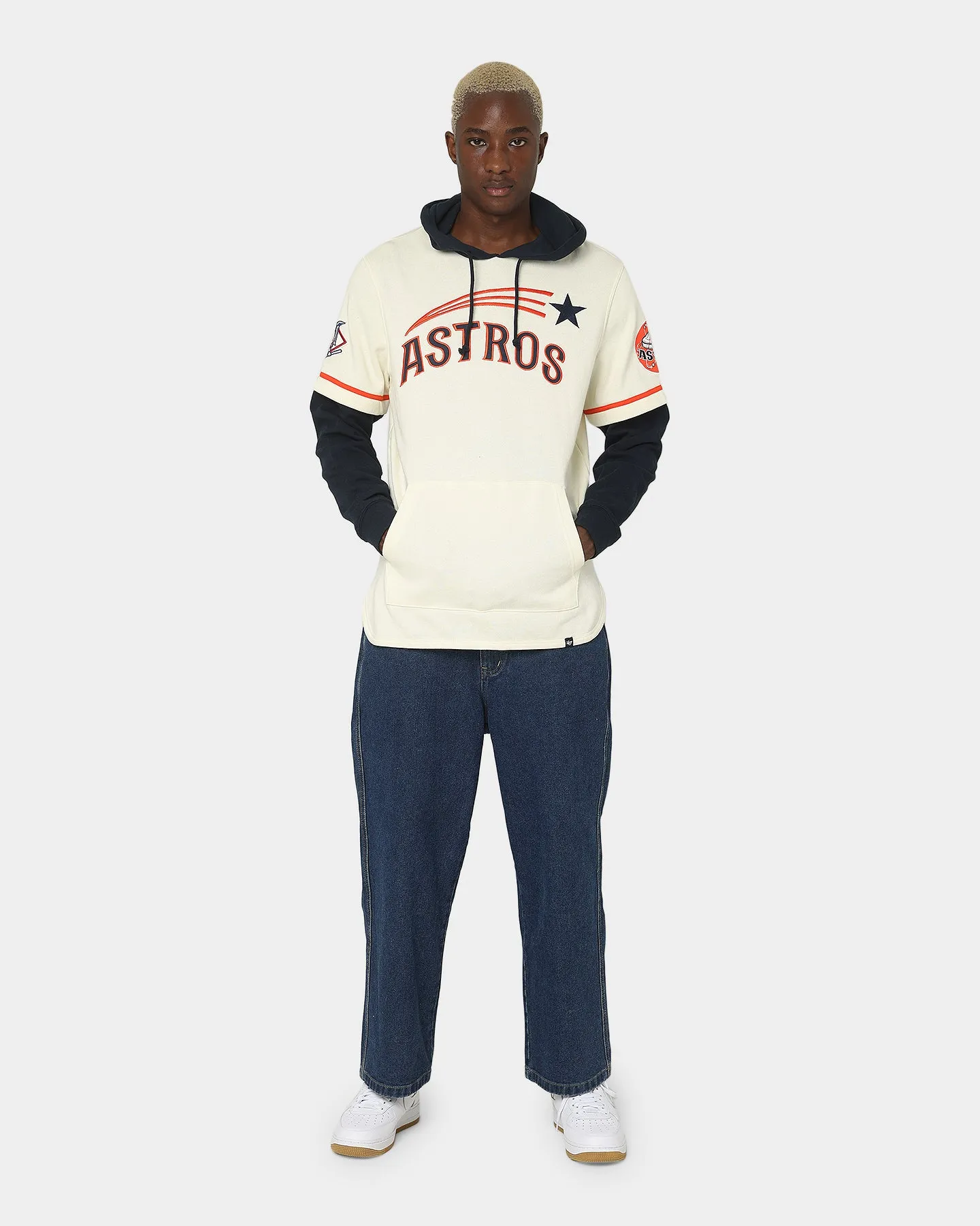 47 Brand Houston Astros Shortstop Hoodie Cream