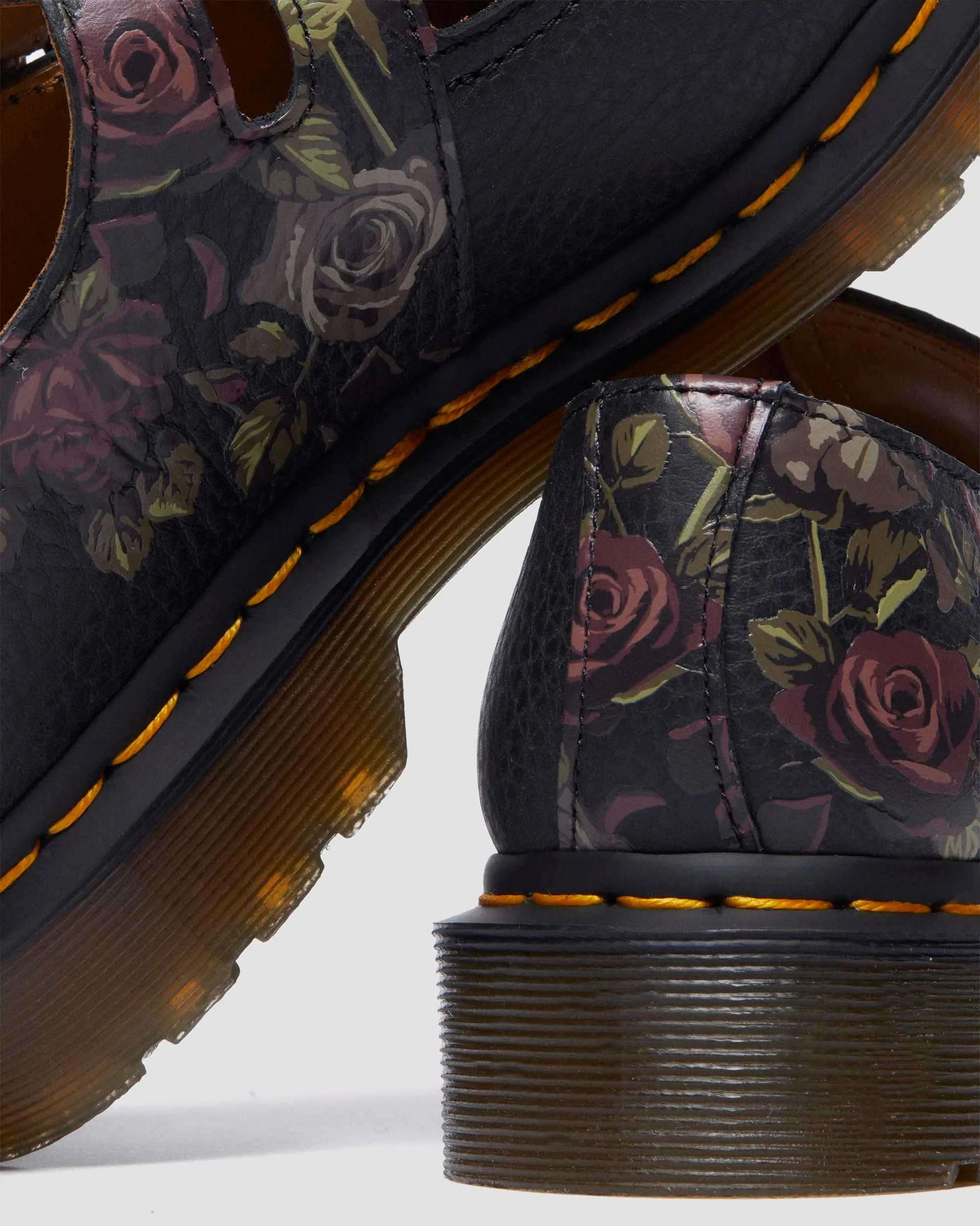 8065 Decayed Roses Nappa Mary Jane Shoes