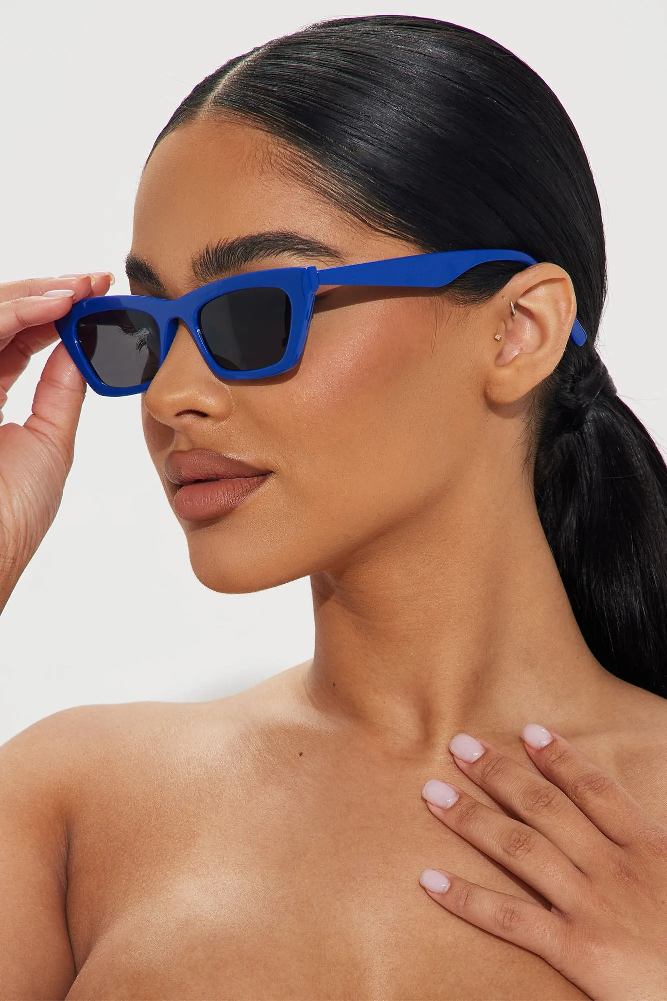 A Cute Angle Sunglasses - Blue