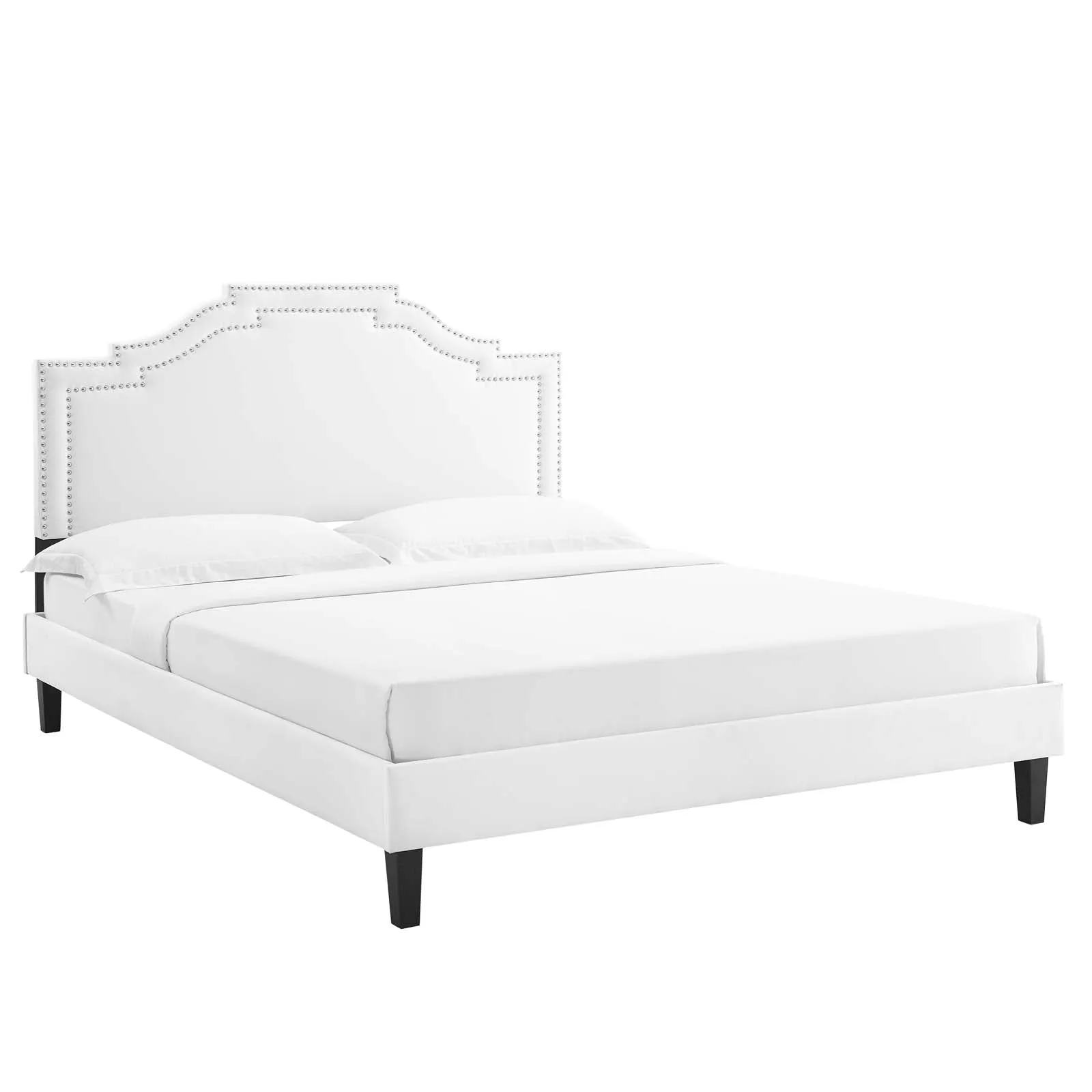 Adelaide Performance Velvet Queen Platform Bed By Modway - MOD-6582 - White