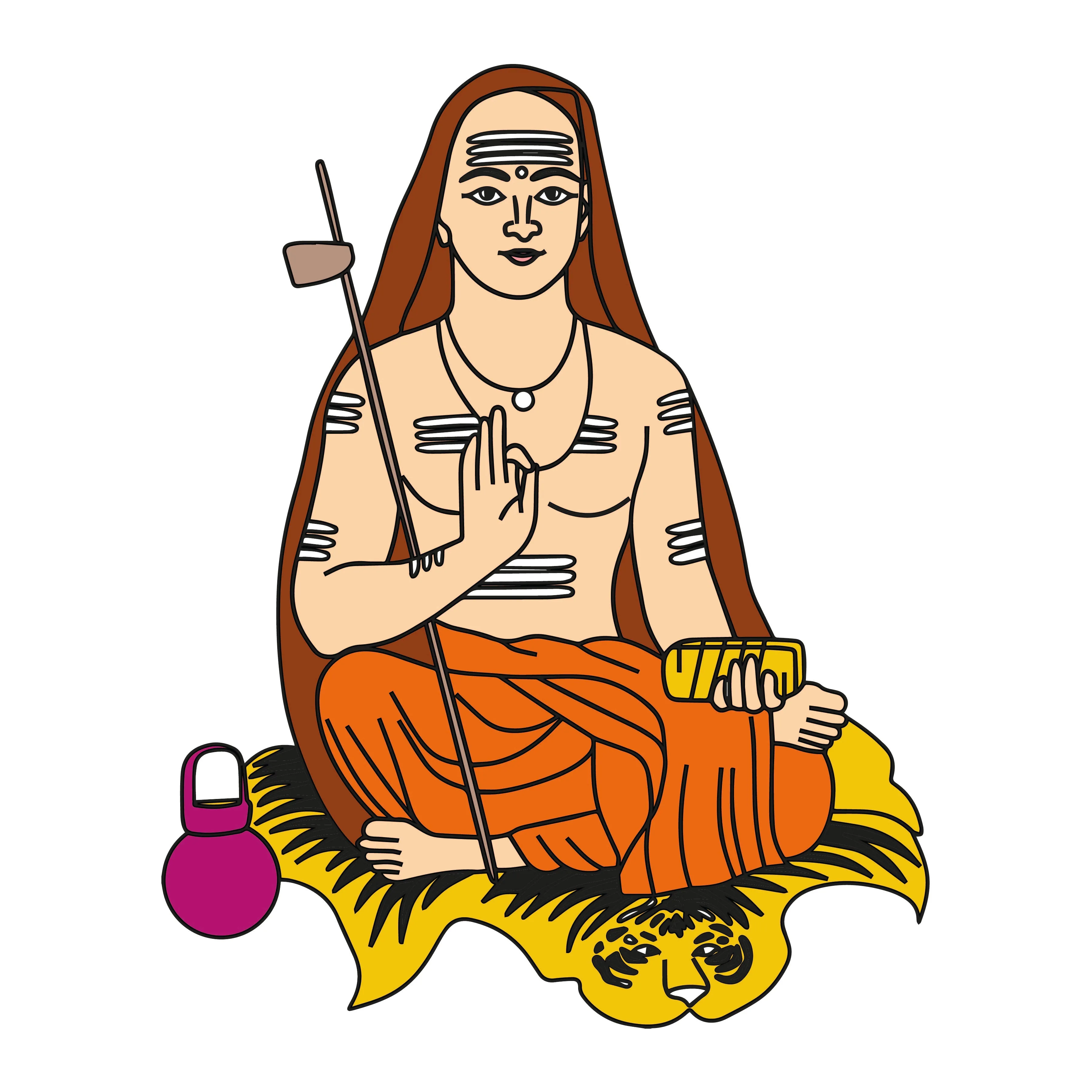 Adi Shankaracharya MDF Pre-Marked Cutout