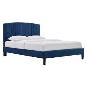 Alessi Performance Velvet Full Platform Bed By Modway - MOD-7037 - Navy