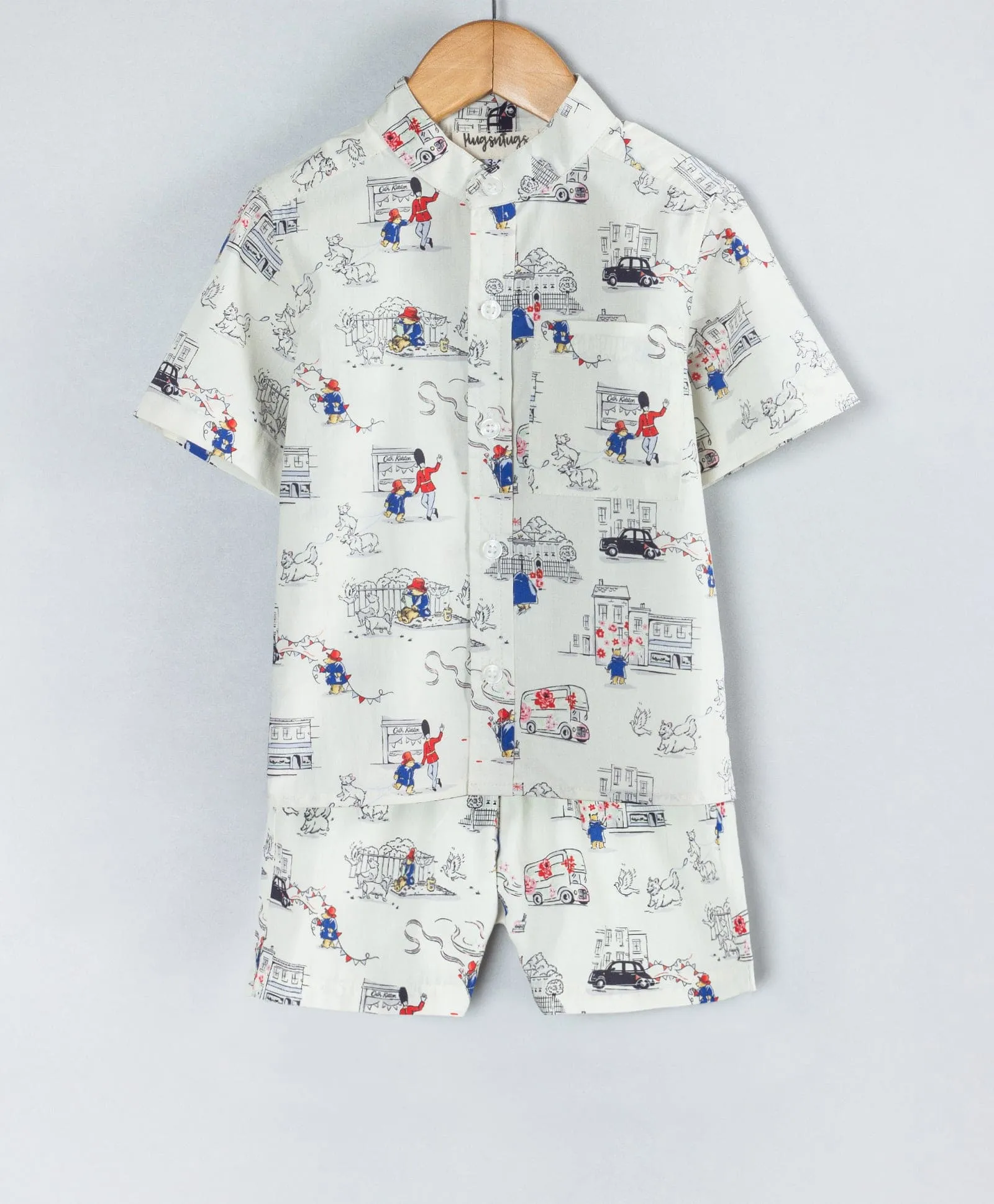 All over London print boys shorts set-Off white