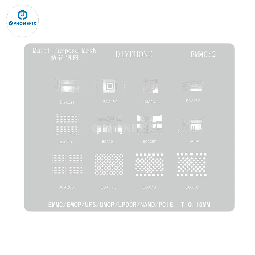 Amaoe BGA Reballing Stencil For EMMC/EMCP/UFS IC Chip Soldering