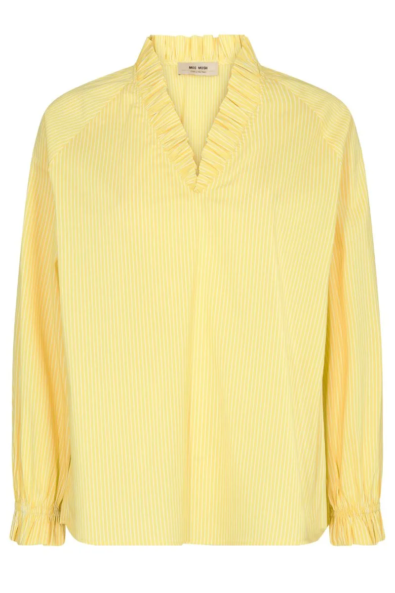 Amelia Stripe Blouse | Yellow Plum  | Bluse fra Mos Mosh