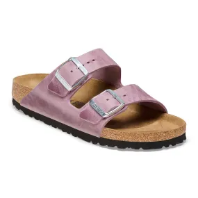 Arizona Classic Footbed Sandal in Lavender Oiled Leather