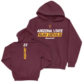 Arizona State Baseball Maroon Rush Hoodie - Ben Jacobs