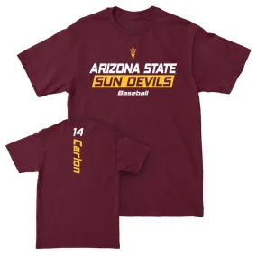 Arizona State Baseball Maroon Rush Tee - Cole Carlon