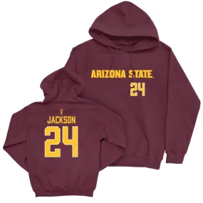 Arizona State Baseball Maroon Sideline Hoodie - Isaiah Jackson