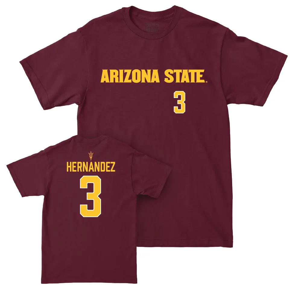 Arizona State Baseball Maroon Sideline Tee - Jonathon Hernandez