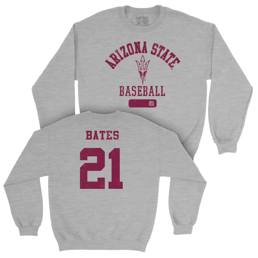 Arizona State Baseball Sport Grey Varsity Crew  - Camden Bates