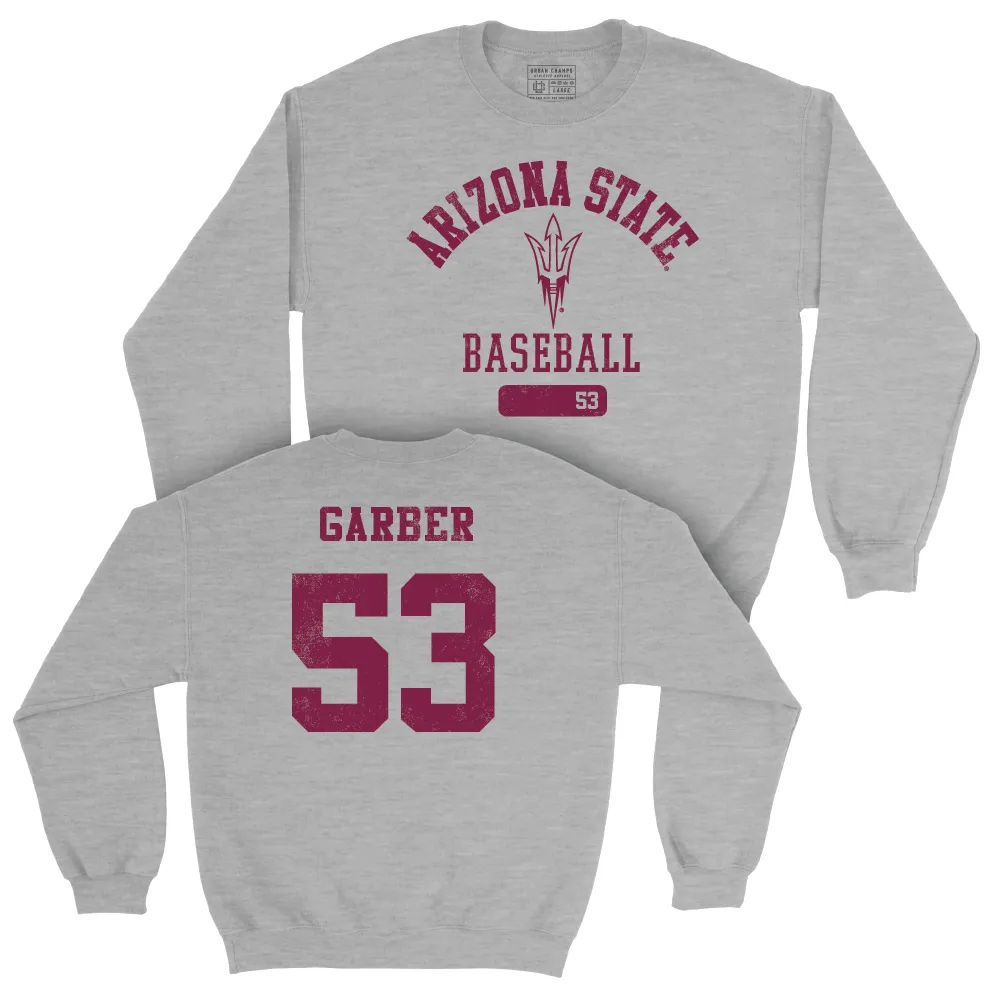 Arizona State Baseball Sport Grey Varsity Crew  - Jonny Garber