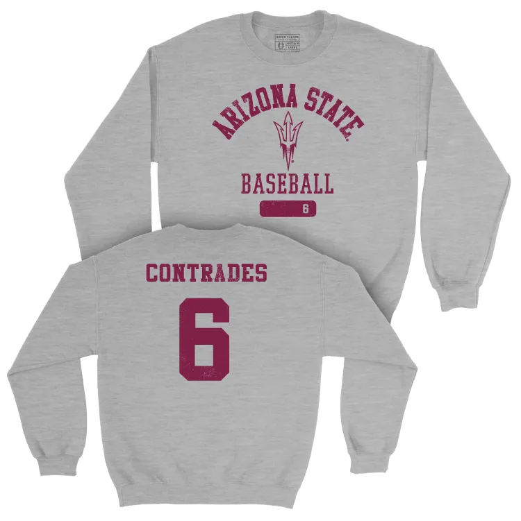 Arizona State Baseball Sport Grey Varsity Crew - Nu'u Contrades