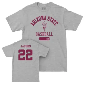 Arizona State Baseball Sport Grey Varsity Tee - Ben Jacobs