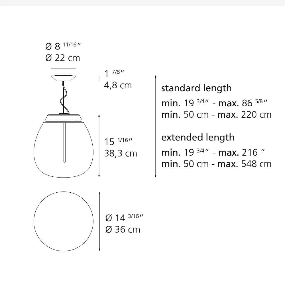 Artemide Empatia 36 suspension lamp LED