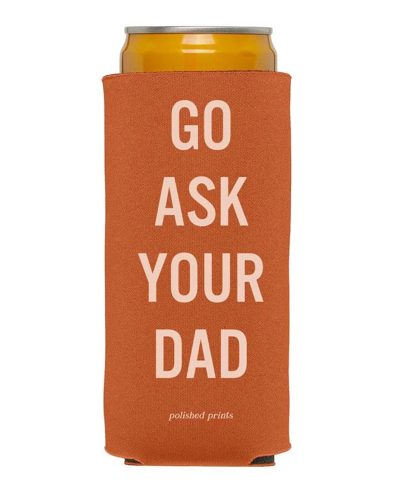 Ask Dad | Seltzer Can Koozie: Burnt Orange