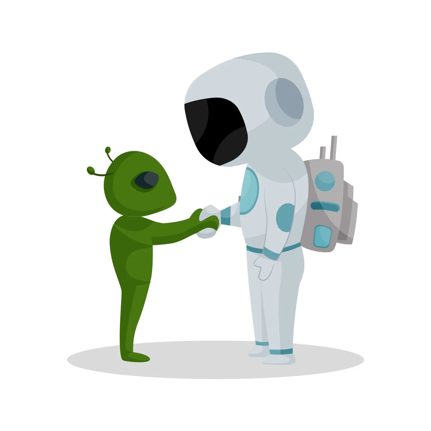 Astronaut And Alien Pre-Marked Cutout