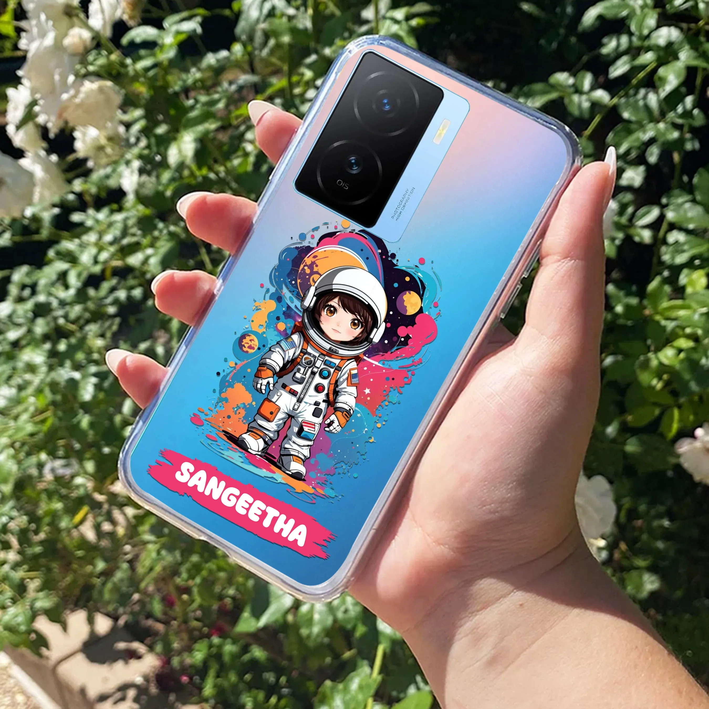 Astronaut Customize Transparent Silicon Case For iQOO