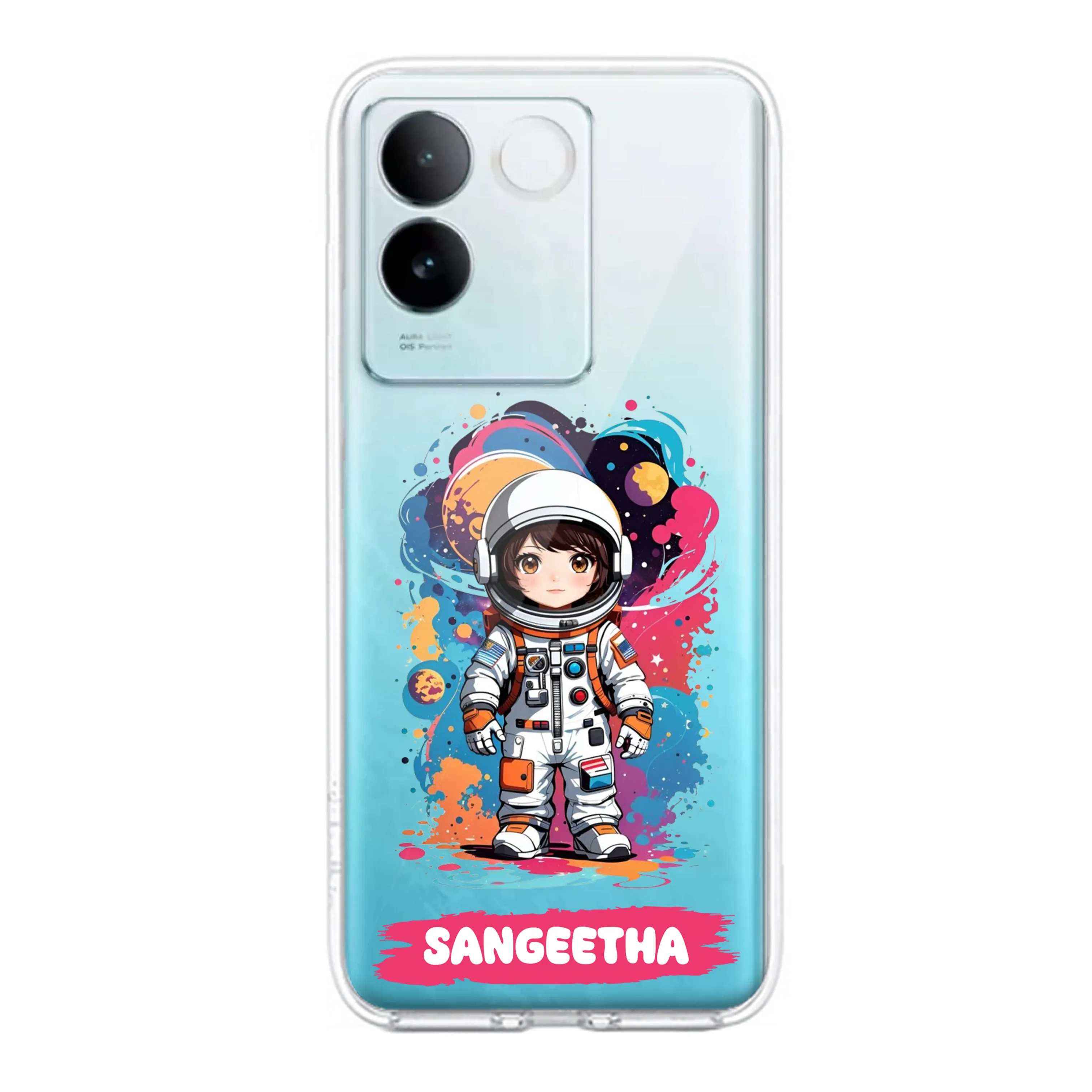 Astronaut Customize Transparent Silicon Case For iQOO