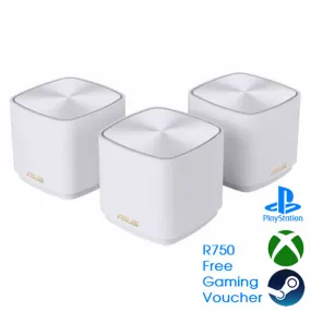 ASUS ZenWiFi XD5 AX3000 Mini AiMesh WiFi System 3 Pack   Free Gaming Voucher