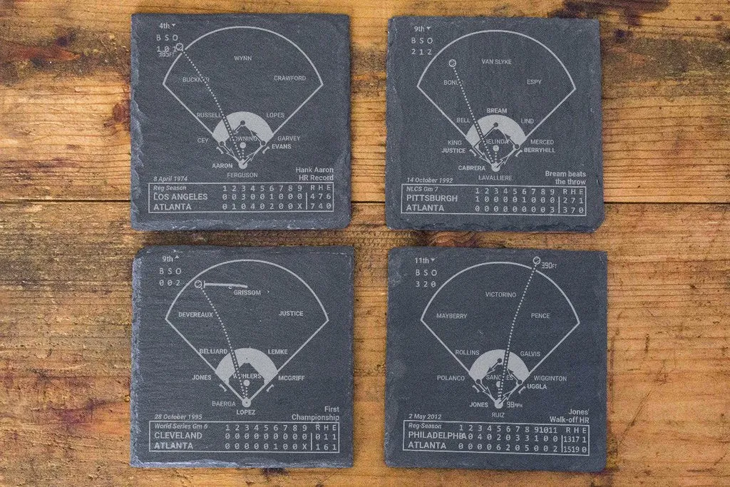 Atlanta Braves Greatest Plays in Sports Coasters