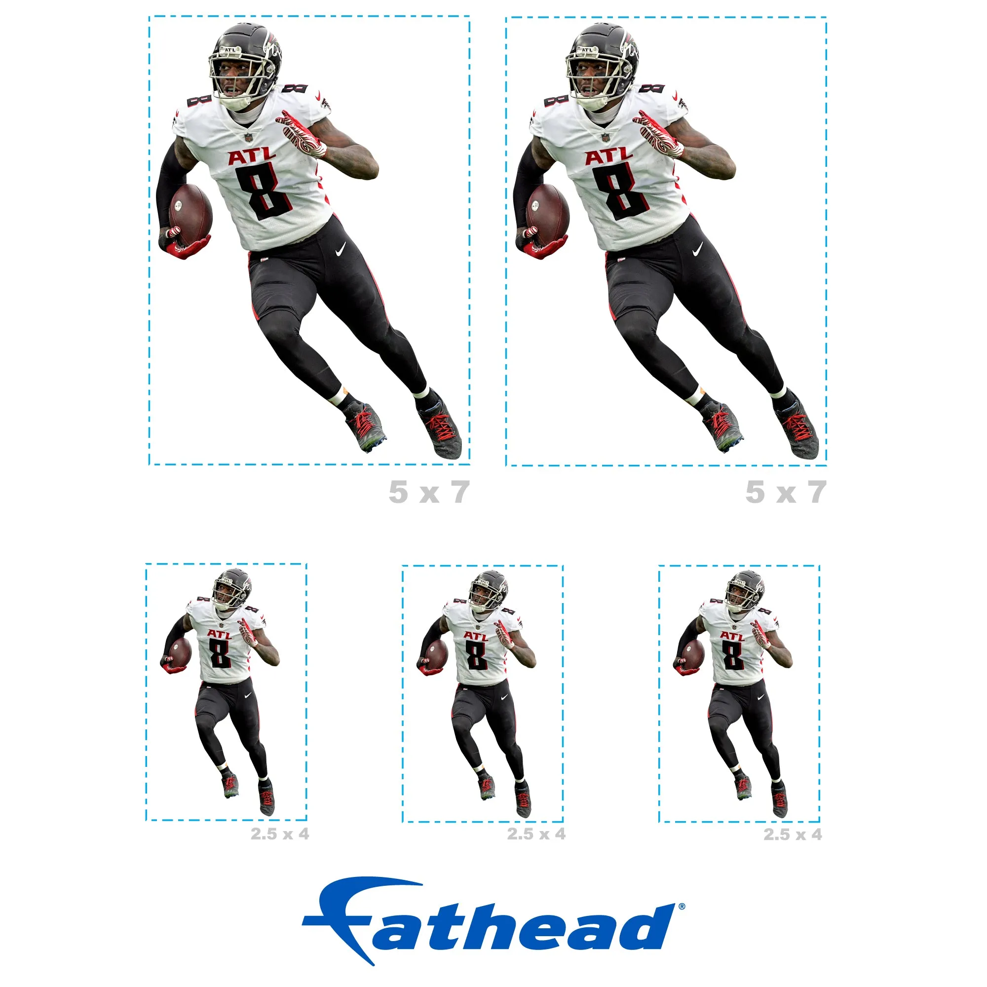 Atlanta Falcons: Kyle Pitts  Minis        - Officially Licensed NFL Removable     Adhesive Decal