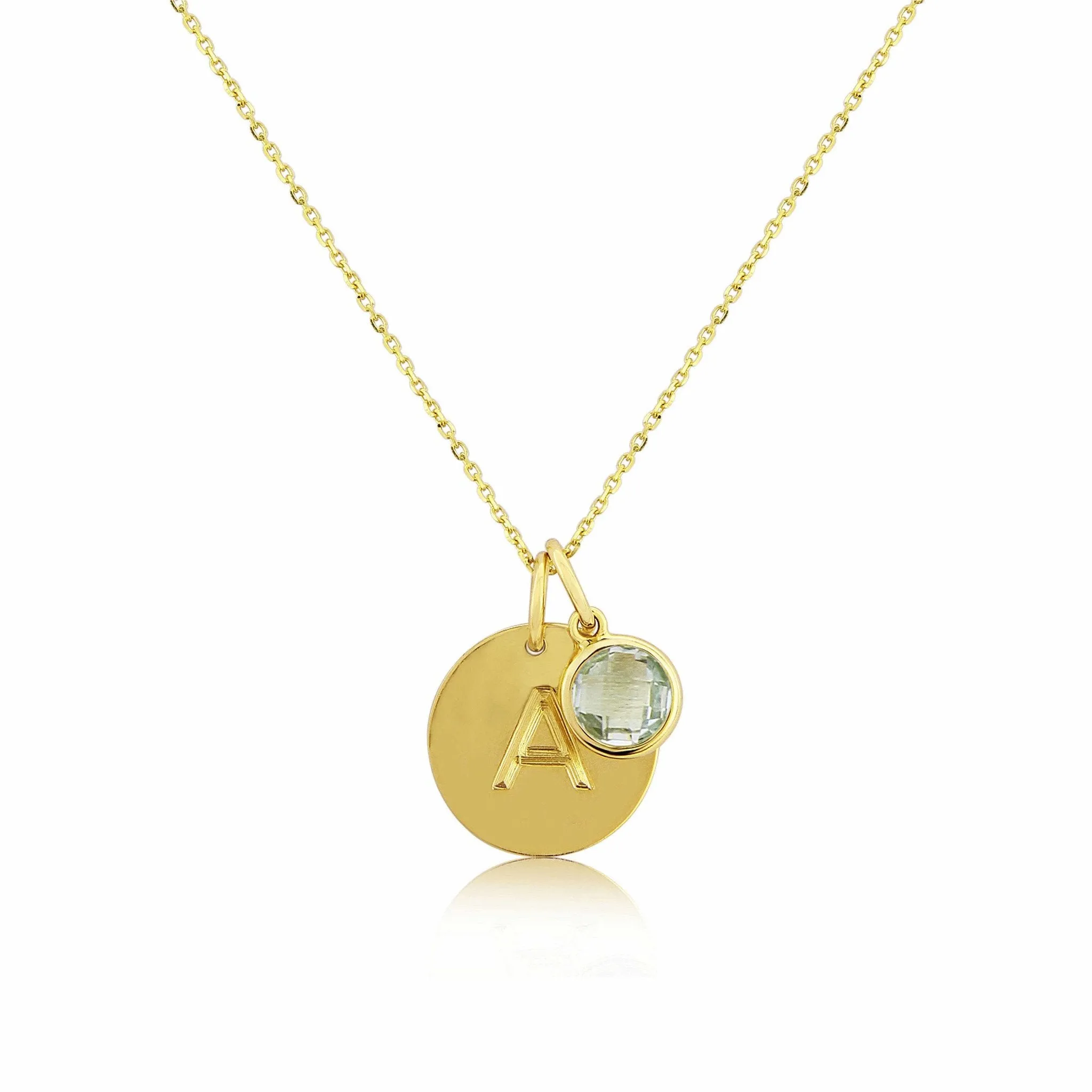 Bali 9ct Gold & Blue Topaz March Birthstone Pendant