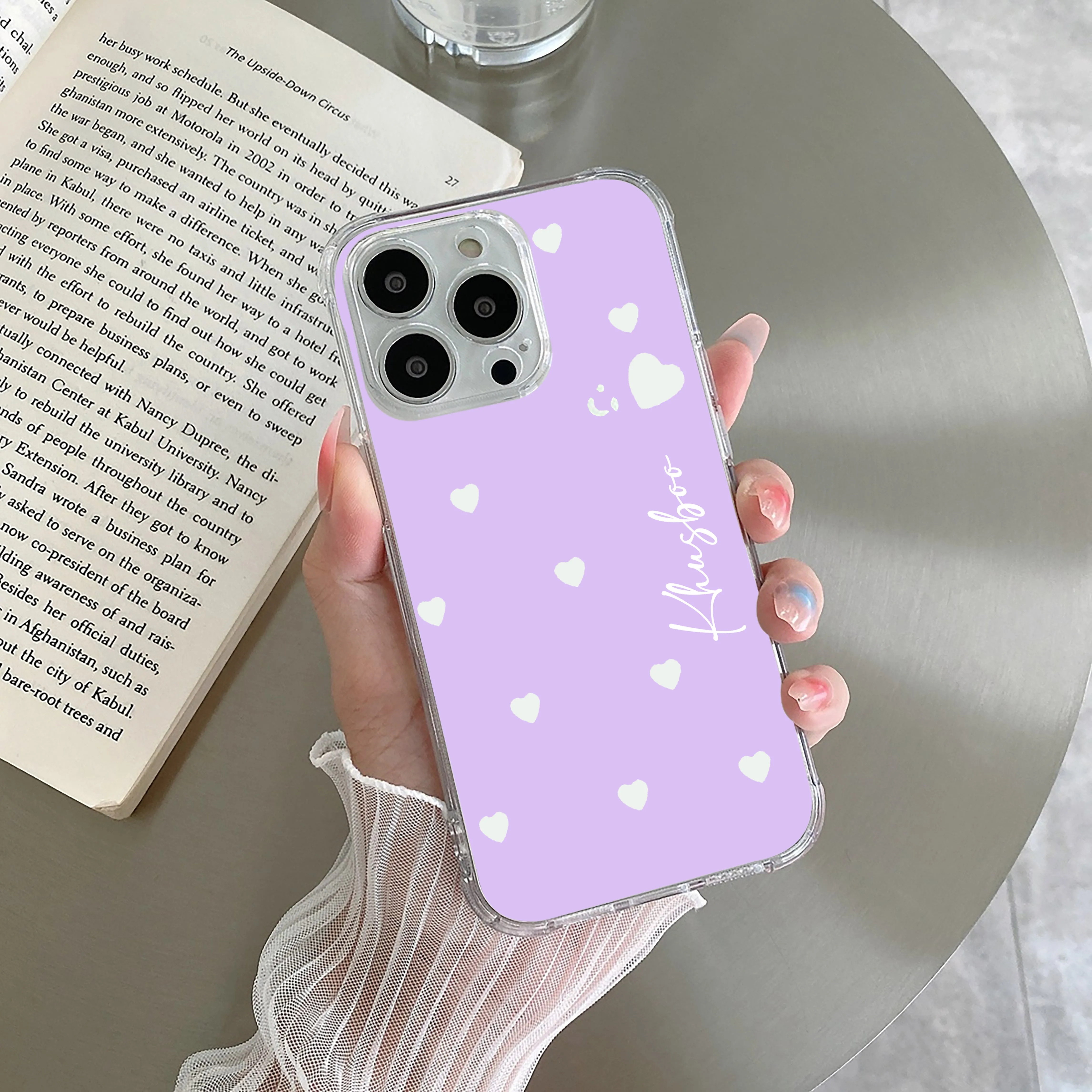 Be Loved Customize Transparent Silicon Case Purple For iQOO