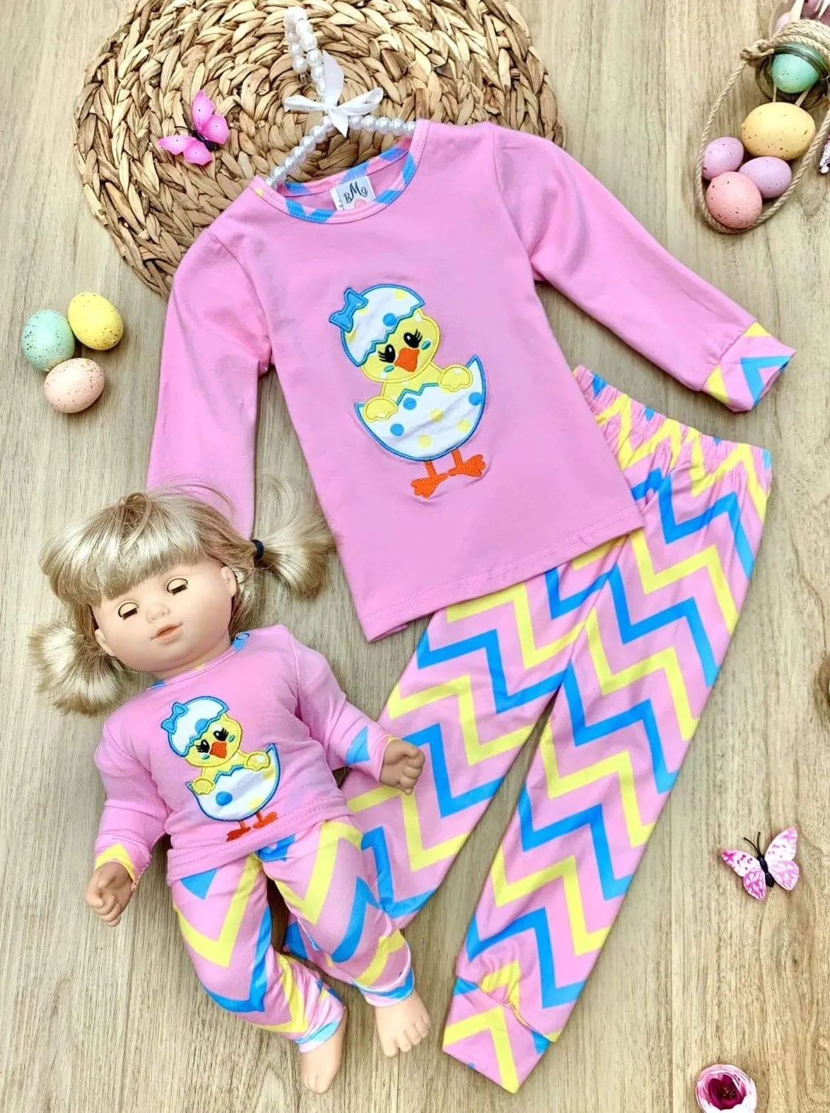 Best Chickadees Loungewear Set with Matching Doll Outfit