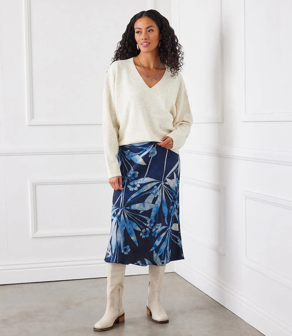 Bias Cut Midi Skirt