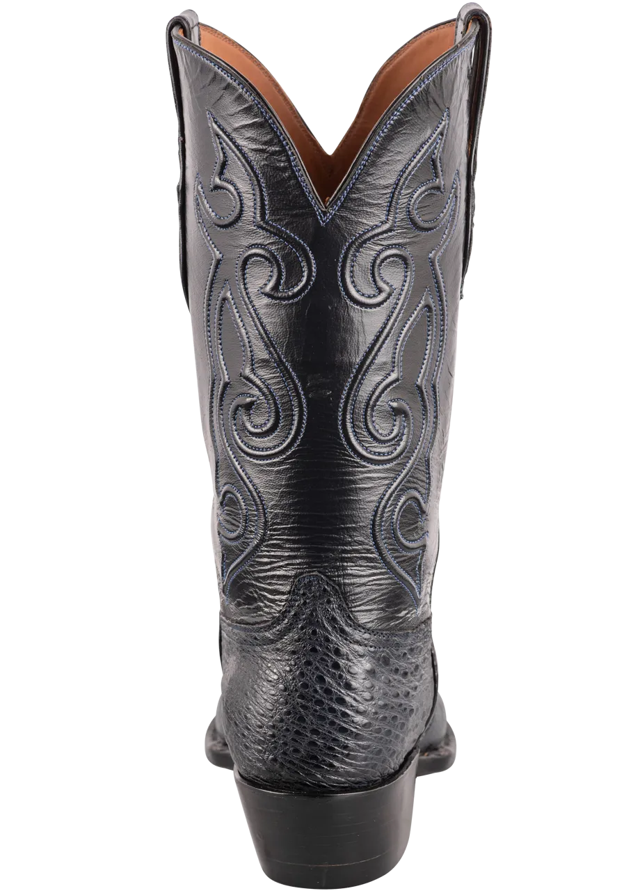 Black Jack Men's Exclusive Snapping Turtle Cowboy Boots - Navy