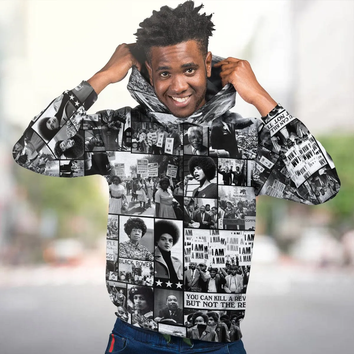 Black Power Images All-over Hoodie