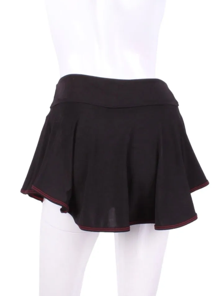 Black with Red Stitching Love "O" Skirt