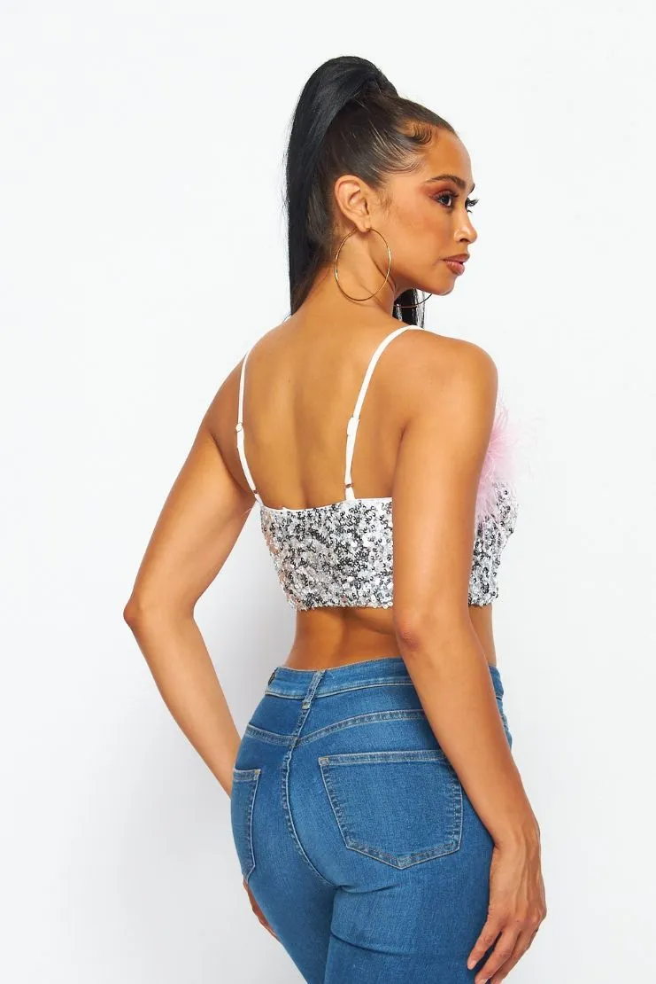 Bling This Way Sequin Crop Top