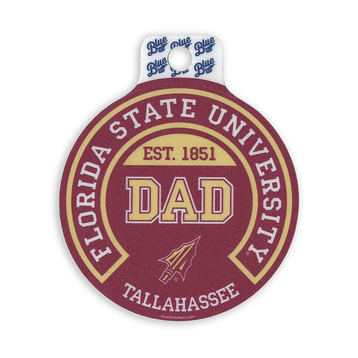 Blue 84 Florida State University Dad Circle Decal