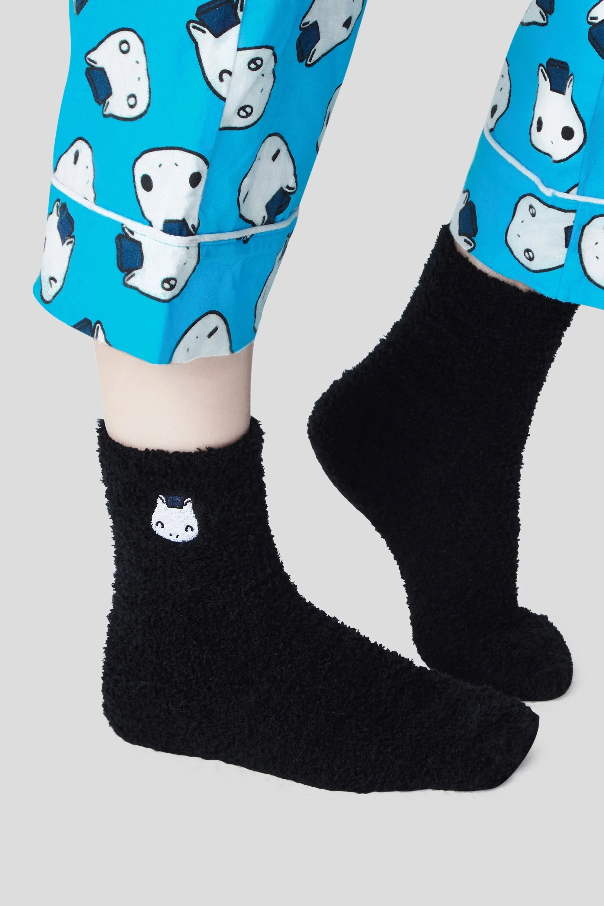 BLUE MICROFIBER SOCKS