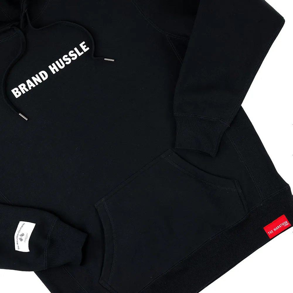 Brand Hussle (Victory Flags) Hoodie - Black/White