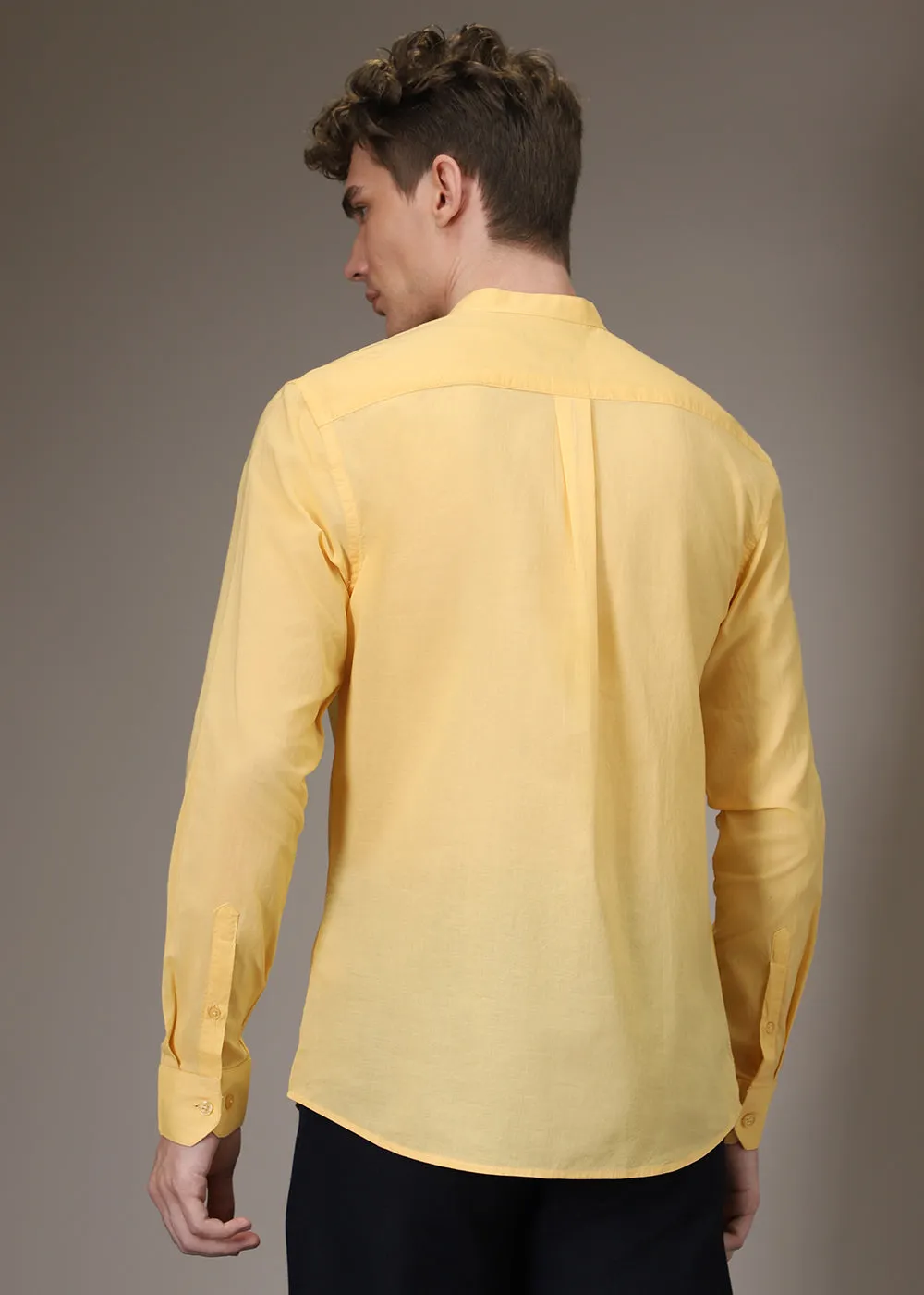 Bright Yellow Cotton Shirt