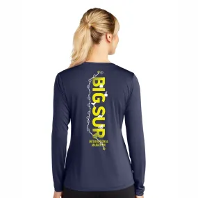 BSIM Women's LS Tech V-Neck Tee -Navy- Course