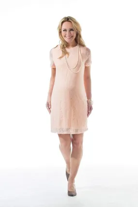 Catriona Full Lace Dress Peach