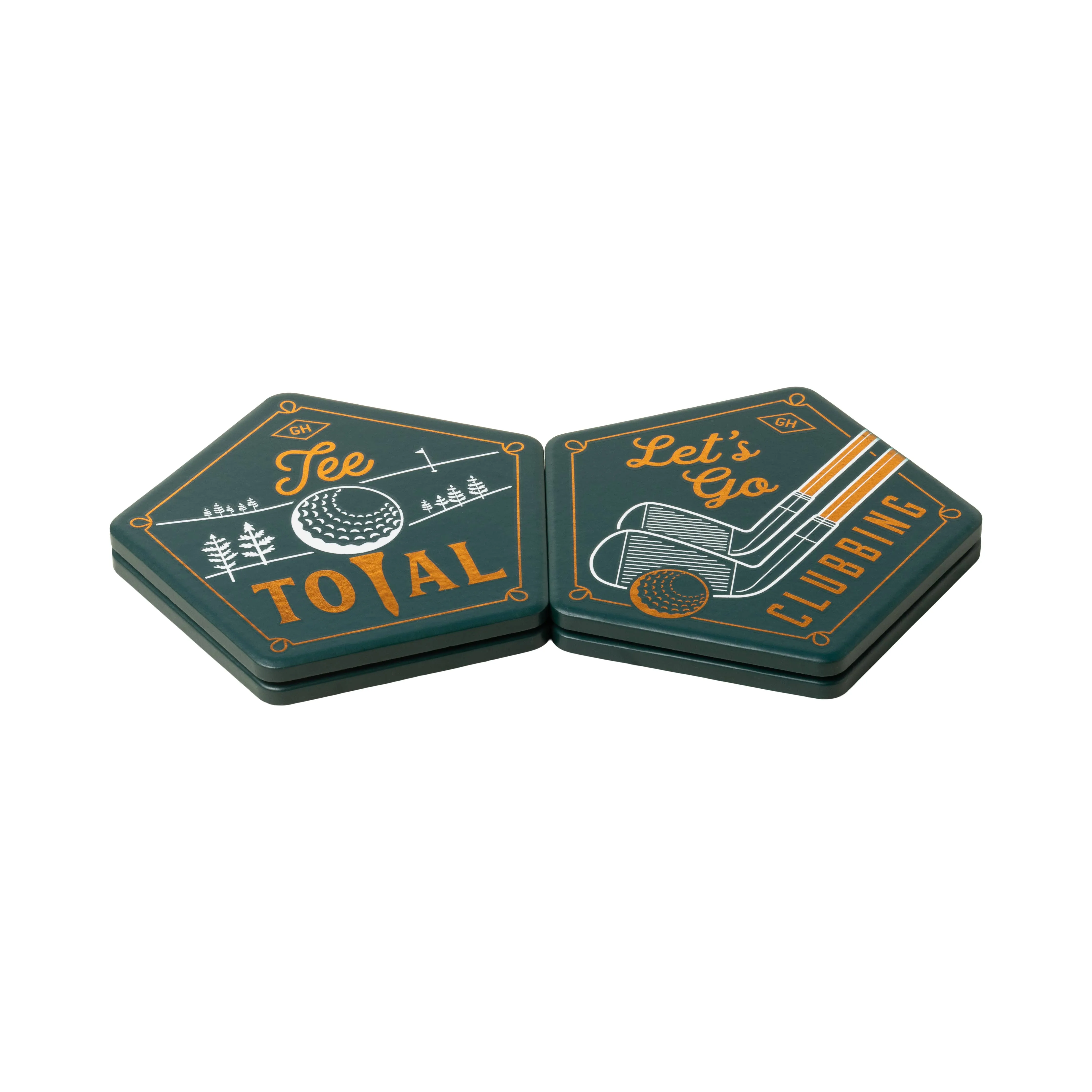 Ceramic Coaster, set of 4 - Golf