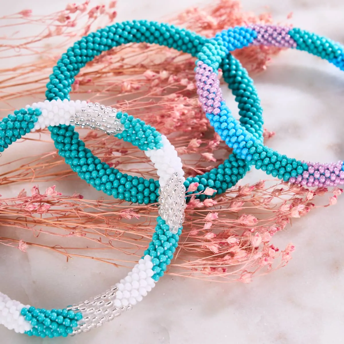 Cerulean | Himalayan Glass Bead Bracelet