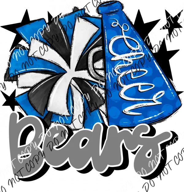 Cheer Mascot Bears DTF Transfer (See Color Options)