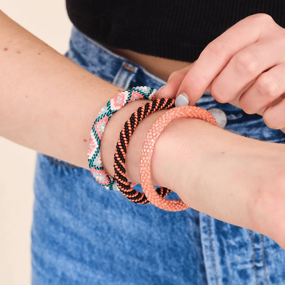 Cherry Bomb | Himalayan Glass Bead Bracelet