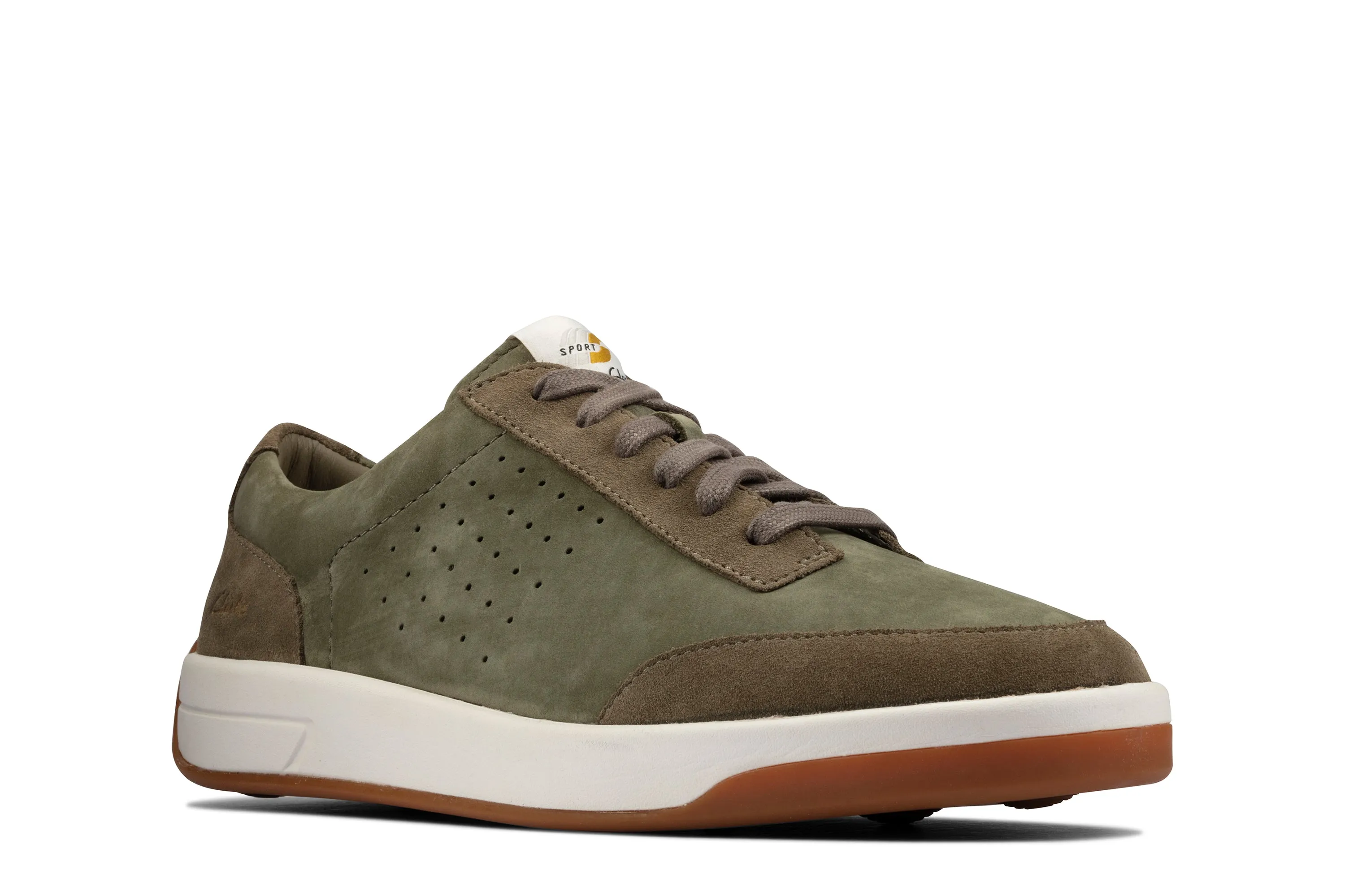 Clarks Hero Air Lace Olive Suede