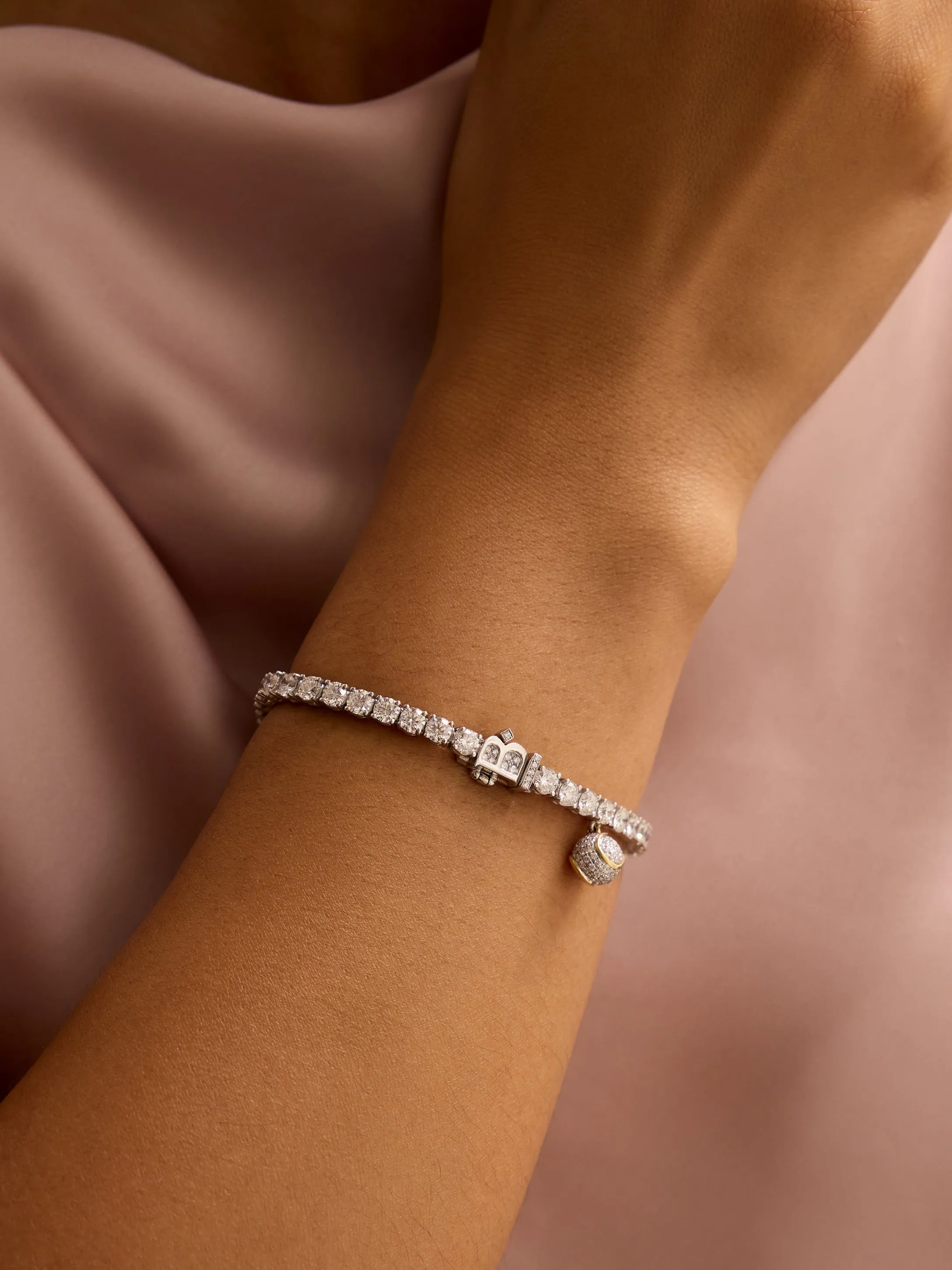 Classic Boodles Platinum Diamond Tennis Bracelet