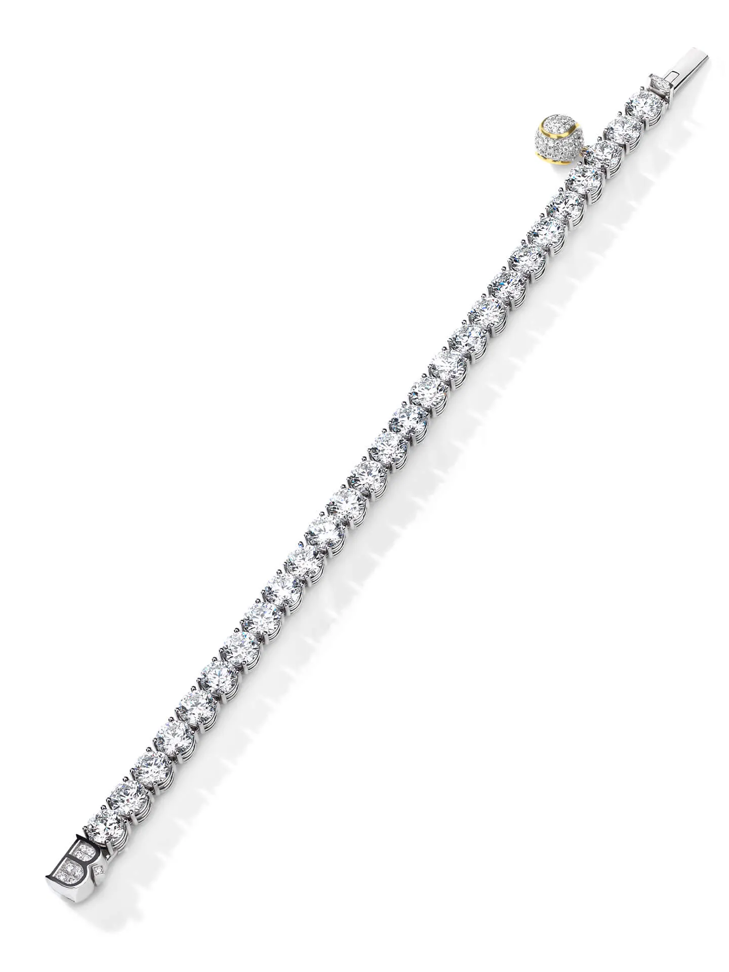 Classic Boodles Platinum Diamond Tennis Bracelet